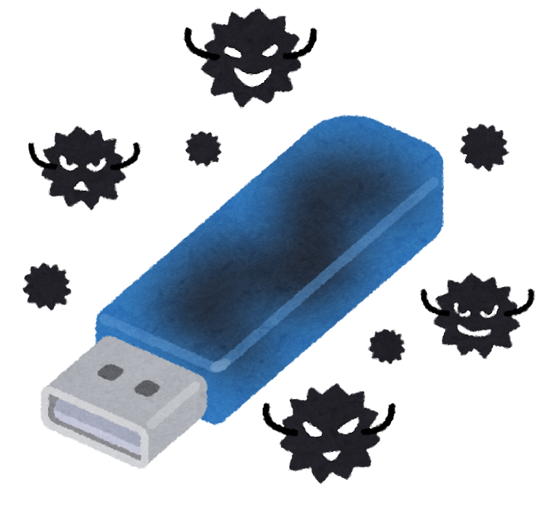 ウイルスに感染したUSB