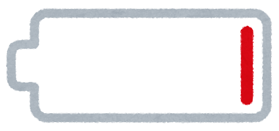 充電がないバッテリーイラスト